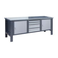 Верстак металлический 3 тумбы 6 отсеков ВС3-6-01