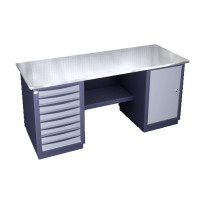 Верстак двухтумбовый средней серии ВП-41-Н-8М-Д