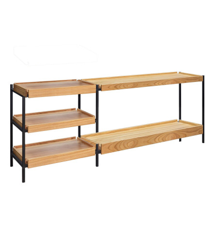Тумба ТВ Loft Slim из дерева