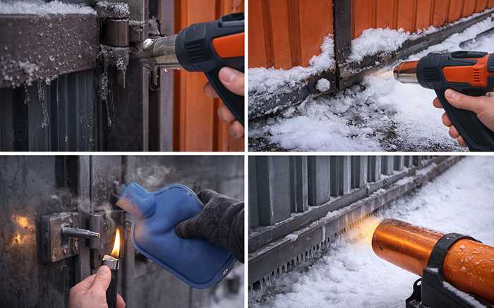 Как безопасно разморозить ворота